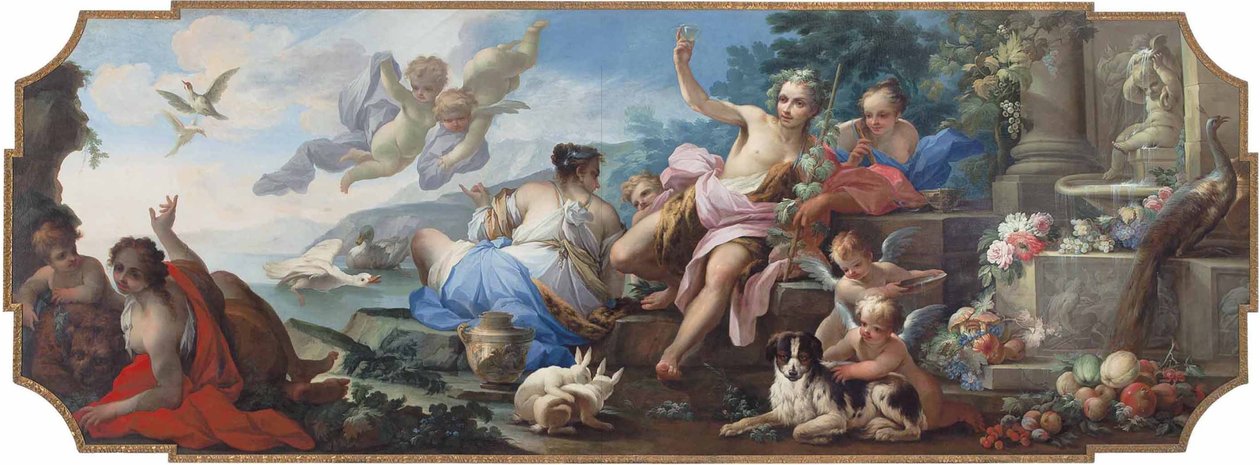 Ariadne op het eiland Naxos, of een allegorie op de herfst door Giovanni Camillo Sagrestani