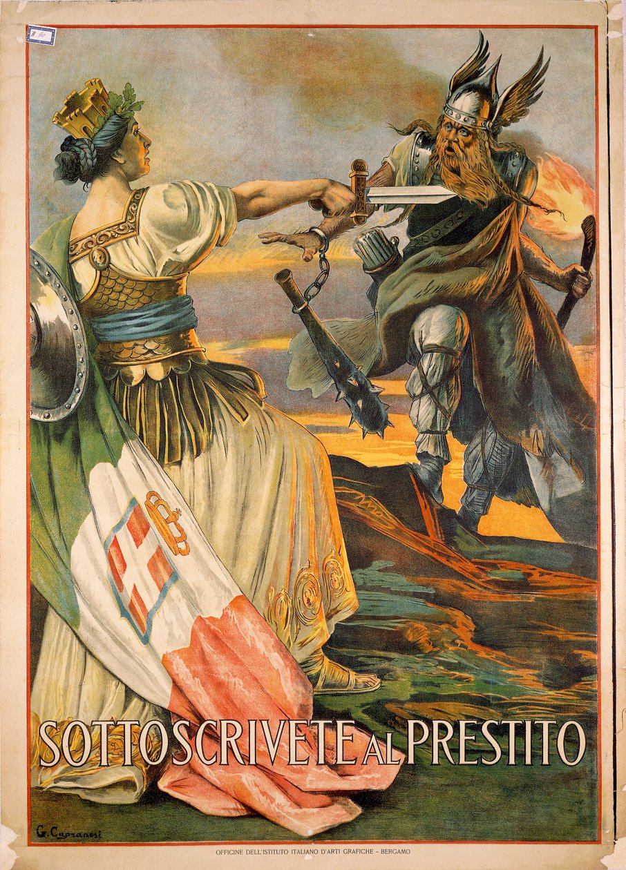 Eerste Wereldoorlog, Sottoscrivete al prestito (Schrijf in op de lening) door Giovanni Capranesi