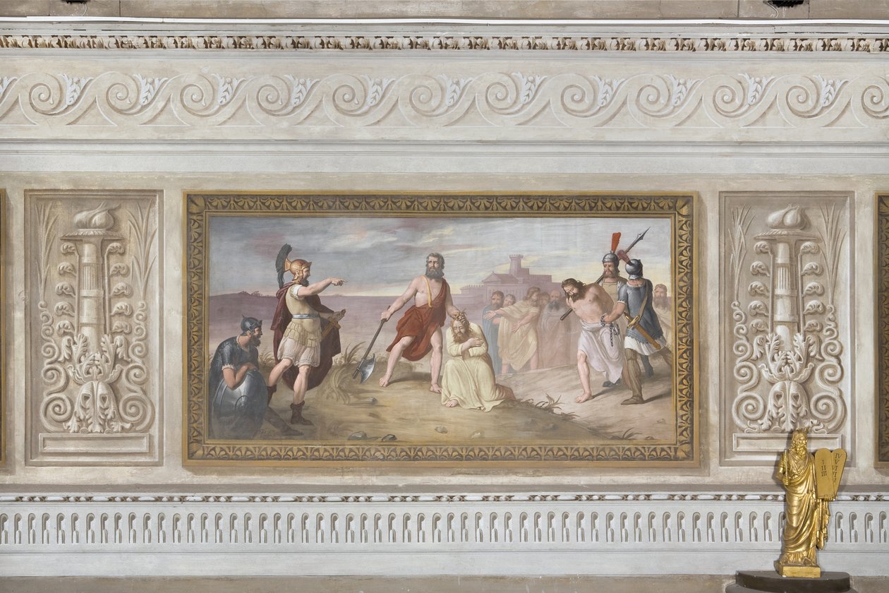 Het martelaarschap van Sint Matteüs, uit Verhalen van Christus door Giovanni Chiarini