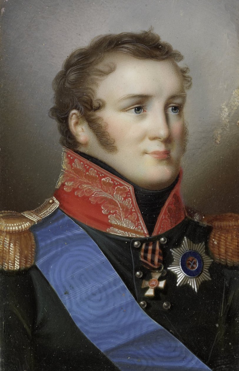 Portret van Alexander I (1777-1825), keizer van Rusland door Giovanni Domenico Bossi