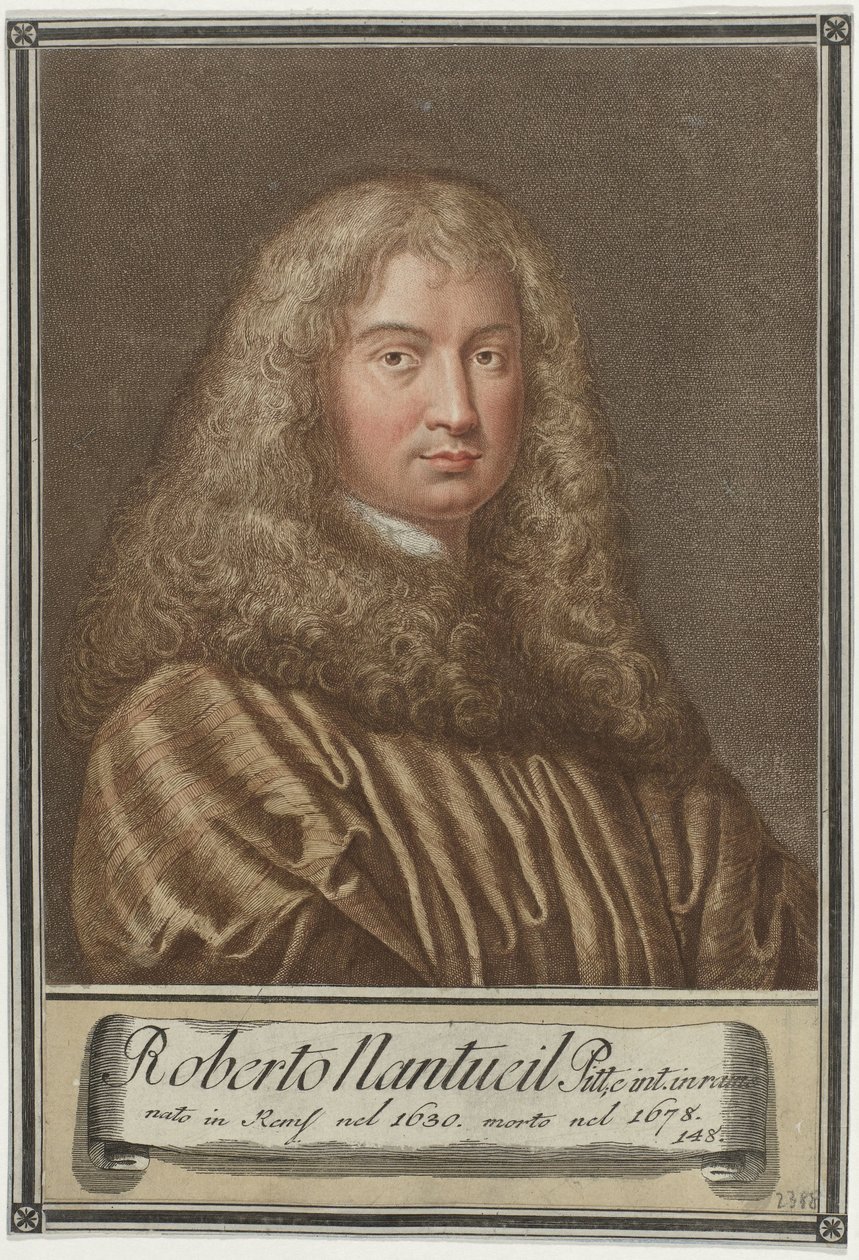 Portret van kunstenaar Robert Nanteuil (serietitel) door Giovanni Domenico Campiglia