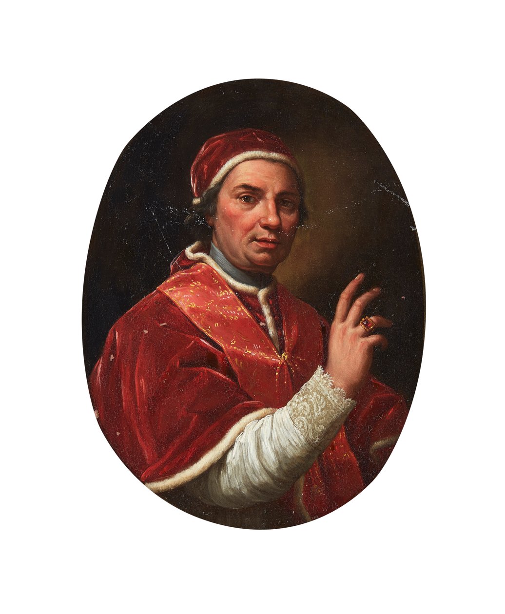 Portret van paus Clemens XIV door Giovanni Domenico Porta