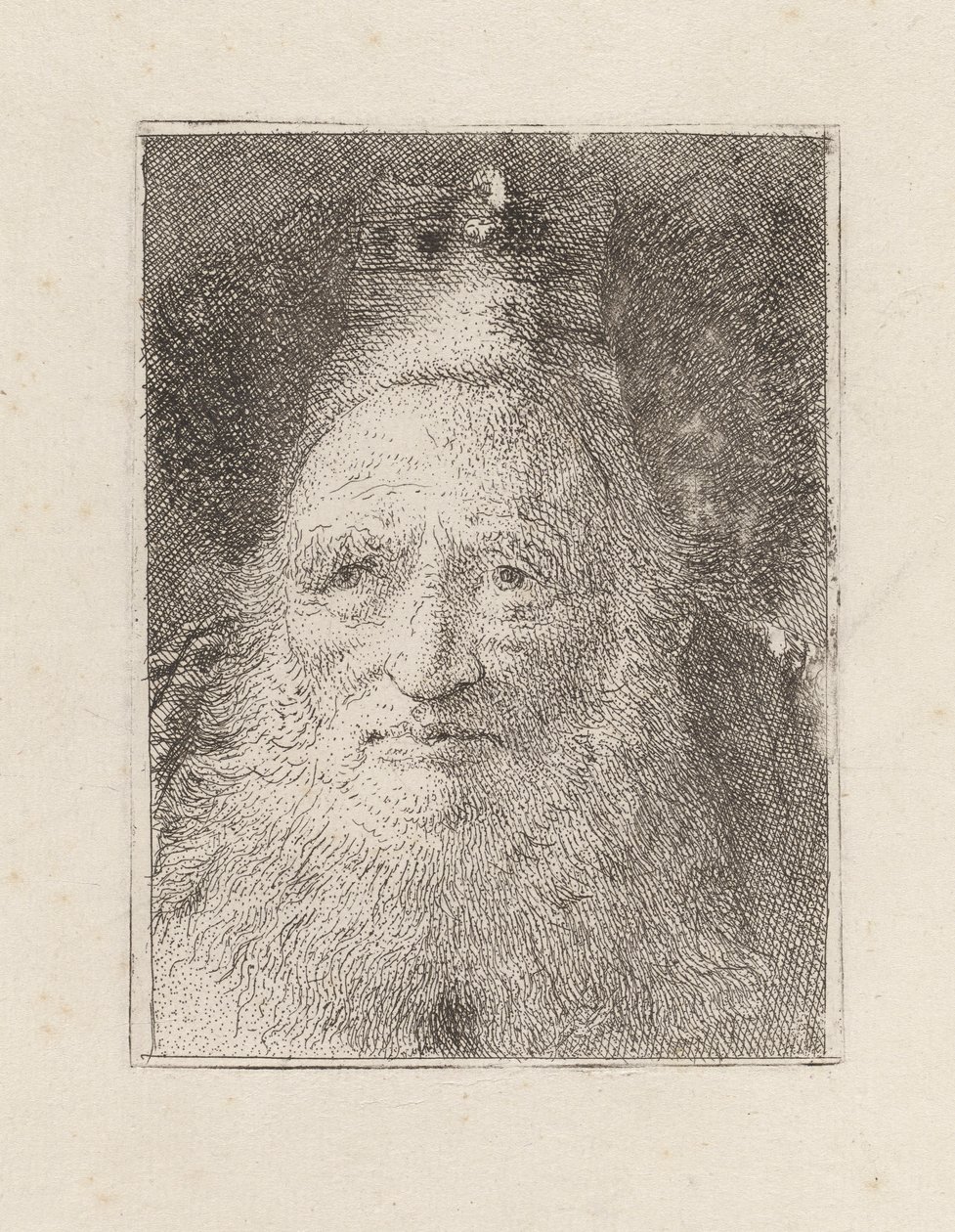 Bejaarde Man met Baard en Hoed, uit de Raccolta di Teste (Collectie van Hoofden) door Giovanni Domenico Tiepolo