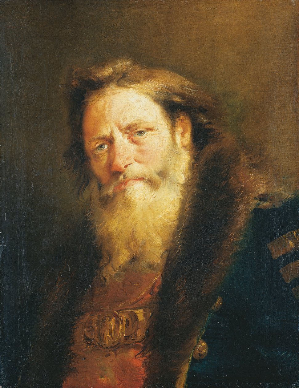 Hoofd van een oude man door Giovanni Domenico Tiepolo
