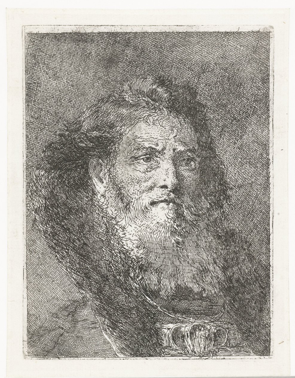 Man zonder hoofddeksel door Giovanni Domenico Tiepolo