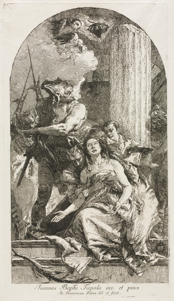 Martelaarschap van St. Agatha door Giovanni Domenico Tiepolo