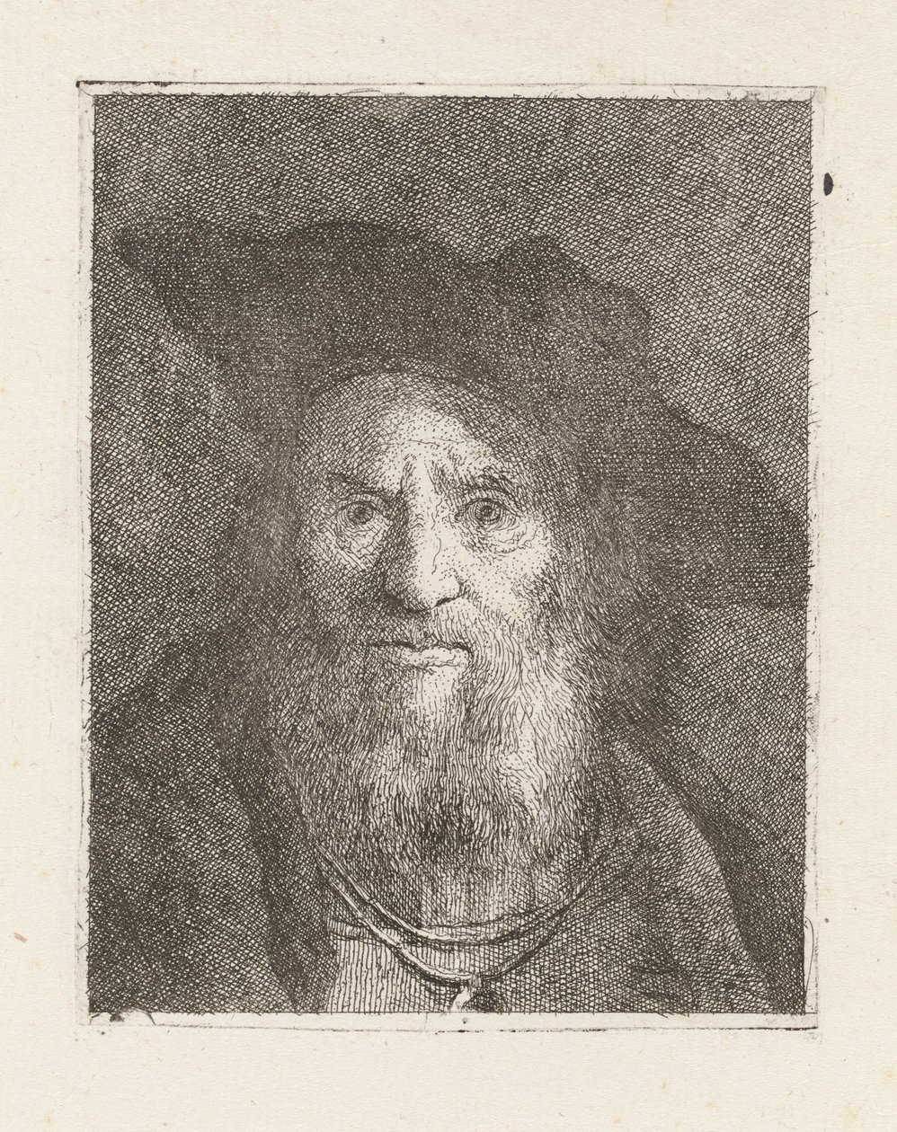 Oude Man met een Hoed, uit de Raccolta di Teste (Collectie van Hoofden) door Giovanni Domenico Tiepolo
