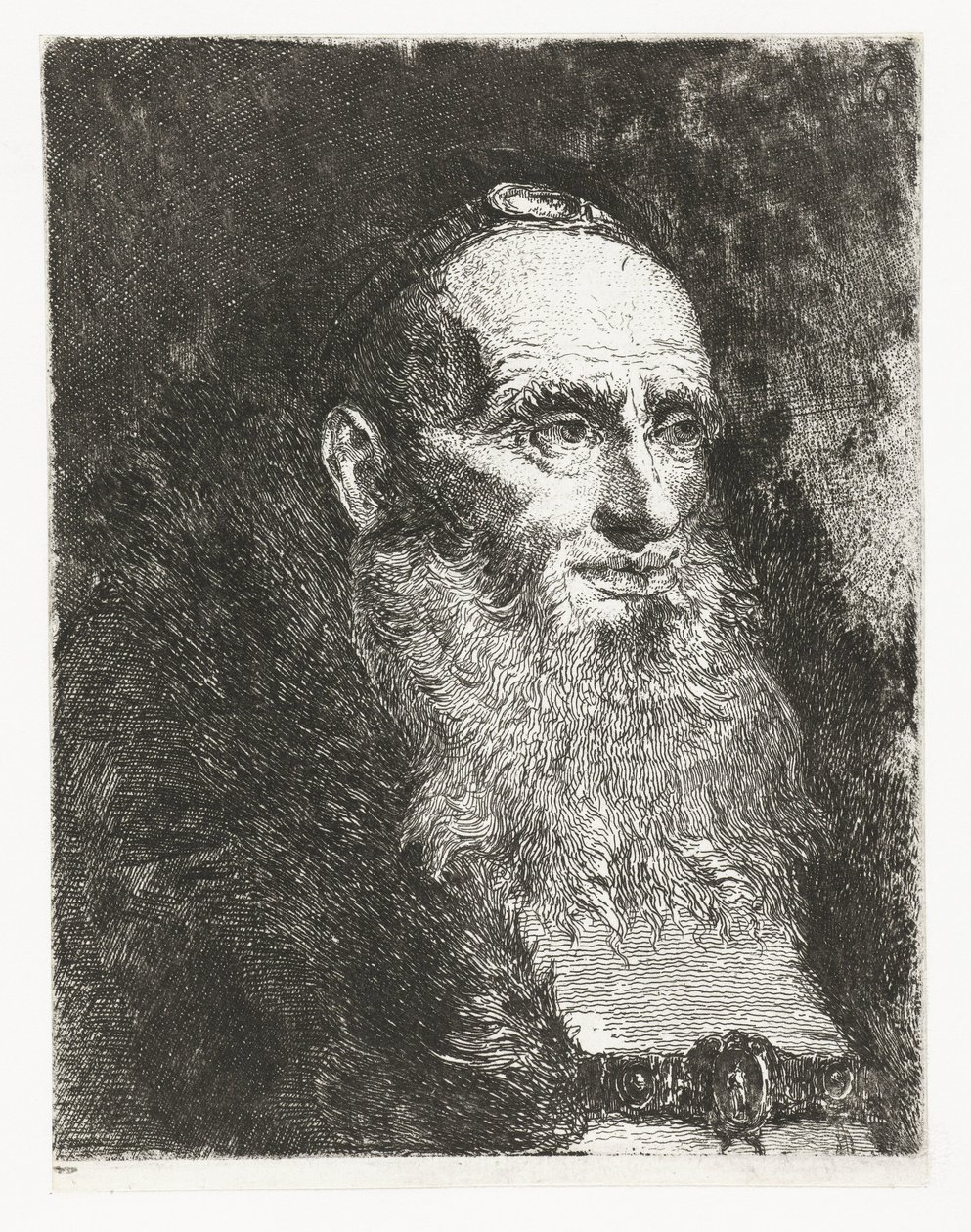 Oude man door Giovanni Domenico Tiepolo