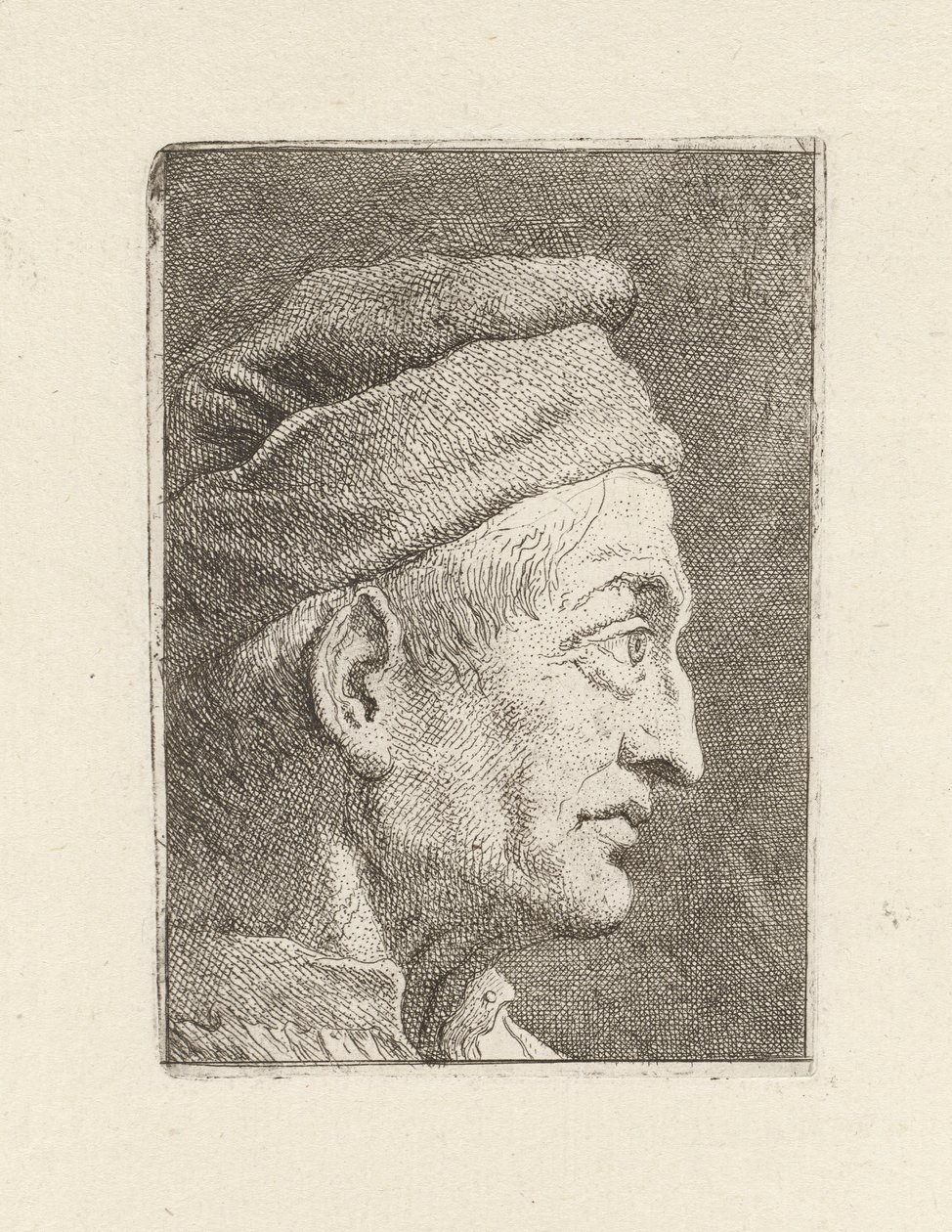 Profiel van een Oude Man, uit de Raccolta di Teste door Giovanni Domenico Tiepolo