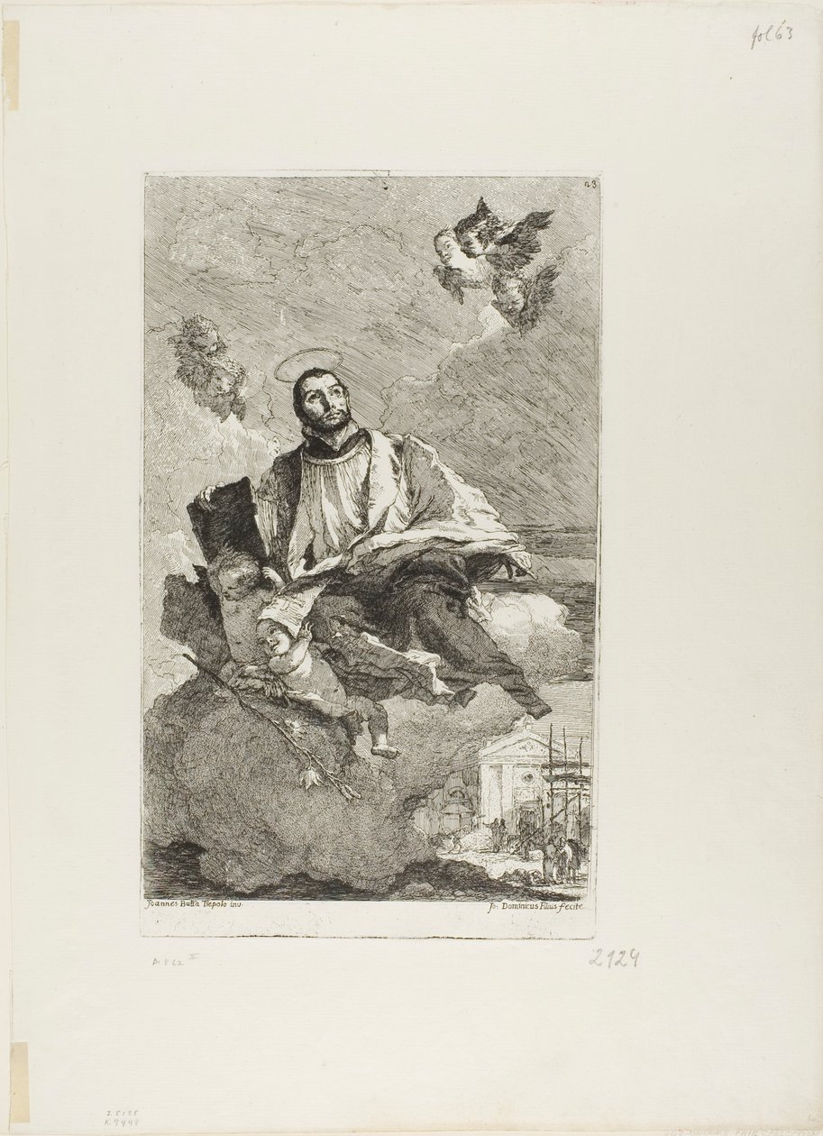 St. Gaetano van Thiene door Giovanni Domenico Tiepolo