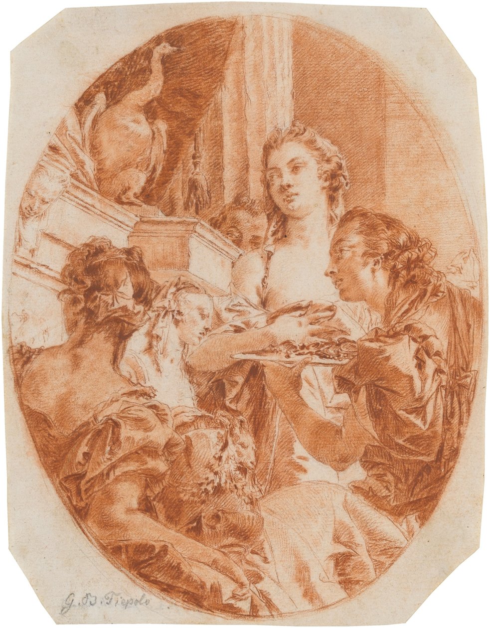 Tarquinius en Lucretia door Giovanni Domenico Tiepolo
