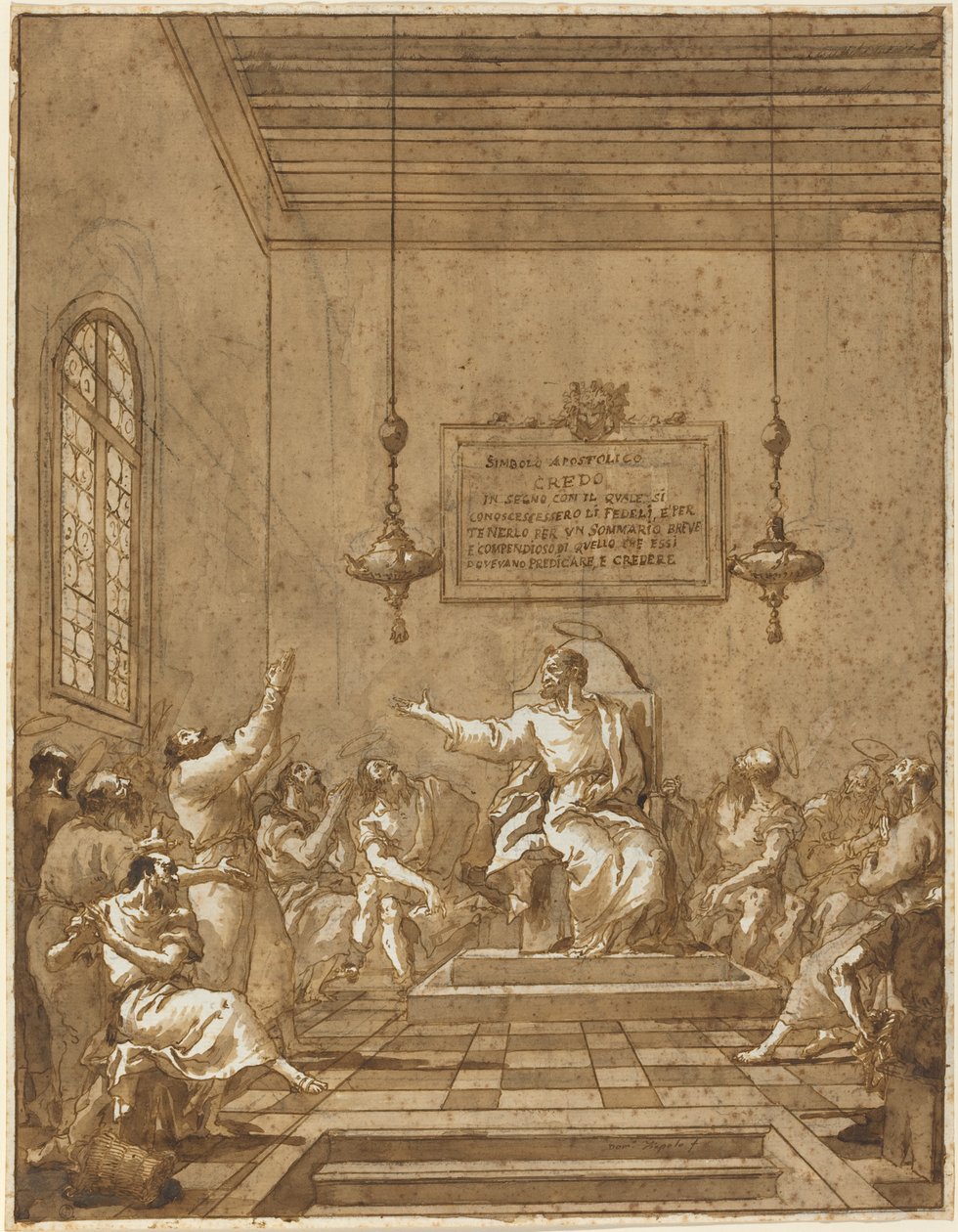 De Apostolische Geloofsbelijdenis door Giovanni Domenico Tiepolo