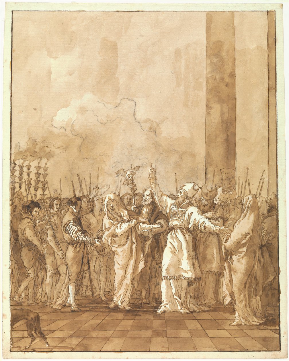Die Verlobung der Jungfrau door Giovanni Domenico Tiepolo
