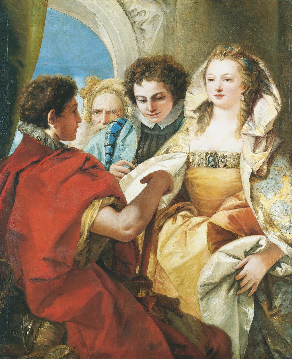 De zelfbeheersing van Scipio door Giovanni Domenico Tiepolo