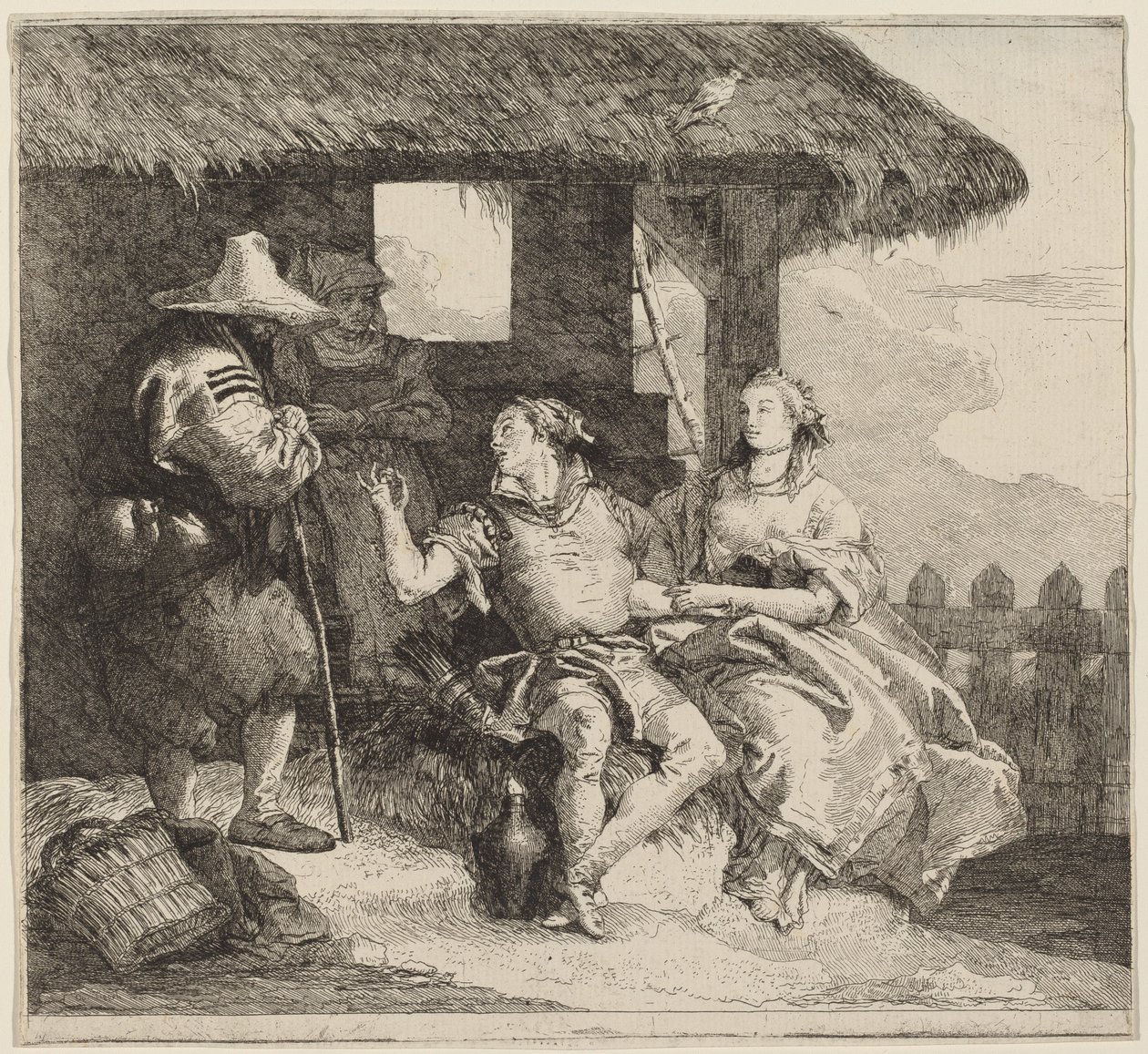 Het Huwelijk van Angelica en Medoro door Giovanni Domenico Tiepolo
