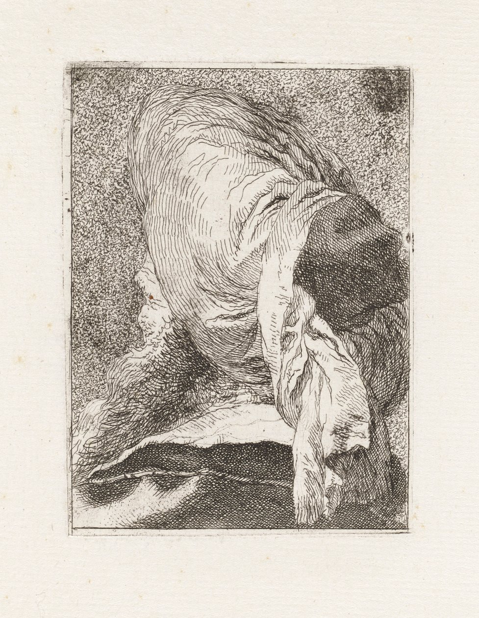 Turk gezien van achteren, uit de Raccolta di Teste (Collectie van Hoofden) door Giovanni Domenico Tiepolo