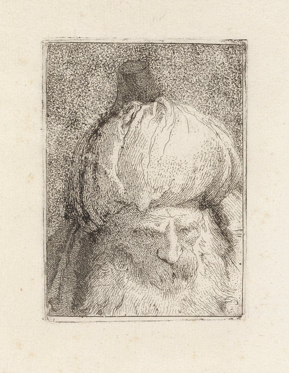Turk Gezien van de Voorkant, uit de Raccolta di Teste (Collectie van Hoofden) door Giovanni Domenico Tiepolo