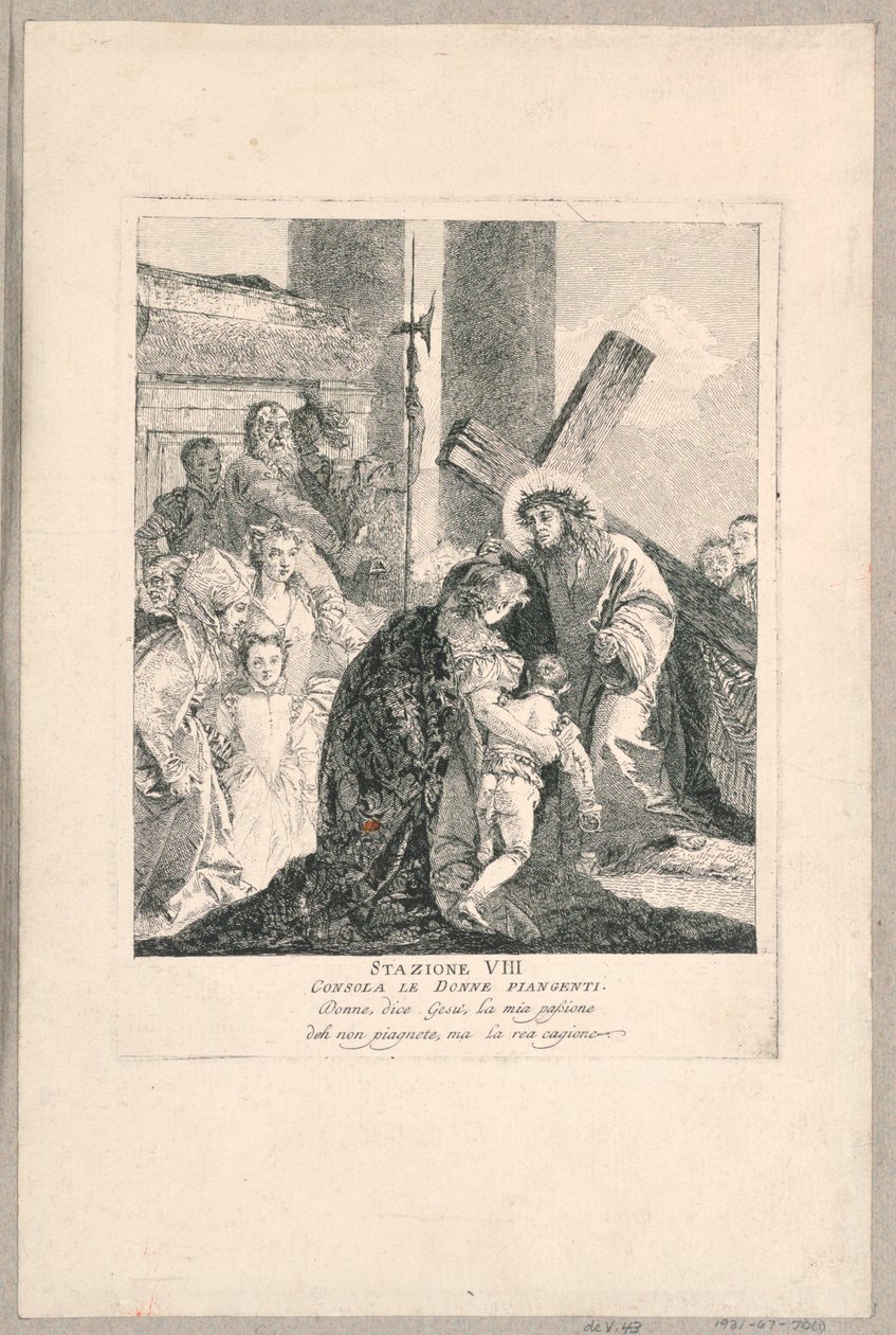 Via crucis - Station VIII, Hij Troost de Huilende Vrouwen door Giovanni Domenico Tiepolo