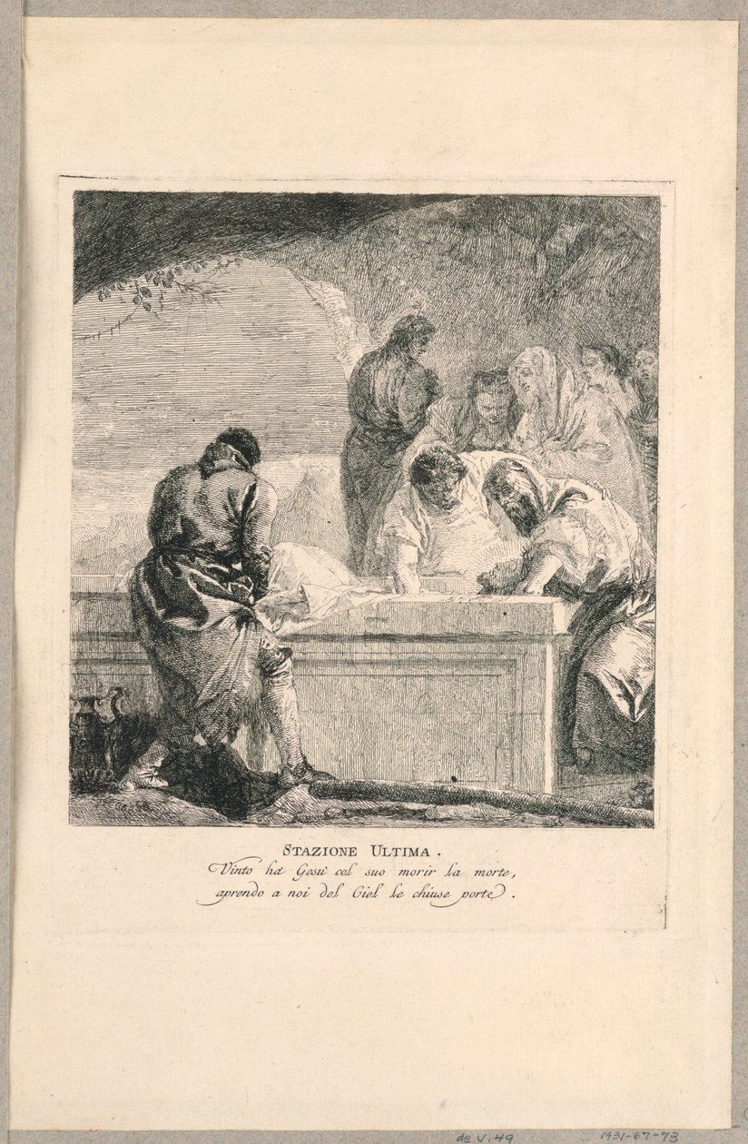 Via crucis - Station XIV, De Graflegging door Giovanni Domenico Tiepolo