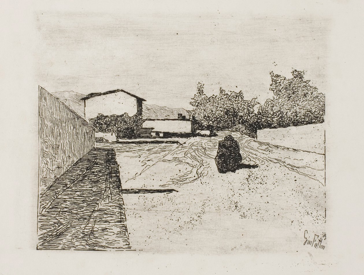 Een straat door Giovanni Fattori