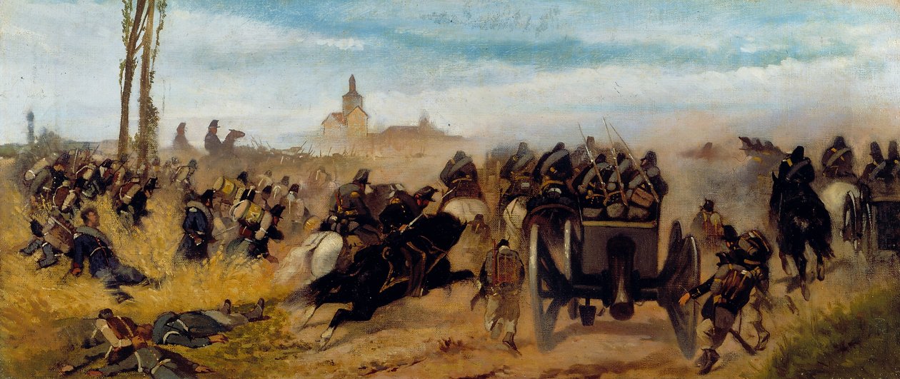 Episode van de aanval op de Madonna van Ontdekking, c.1864 door Giovanni Fattori