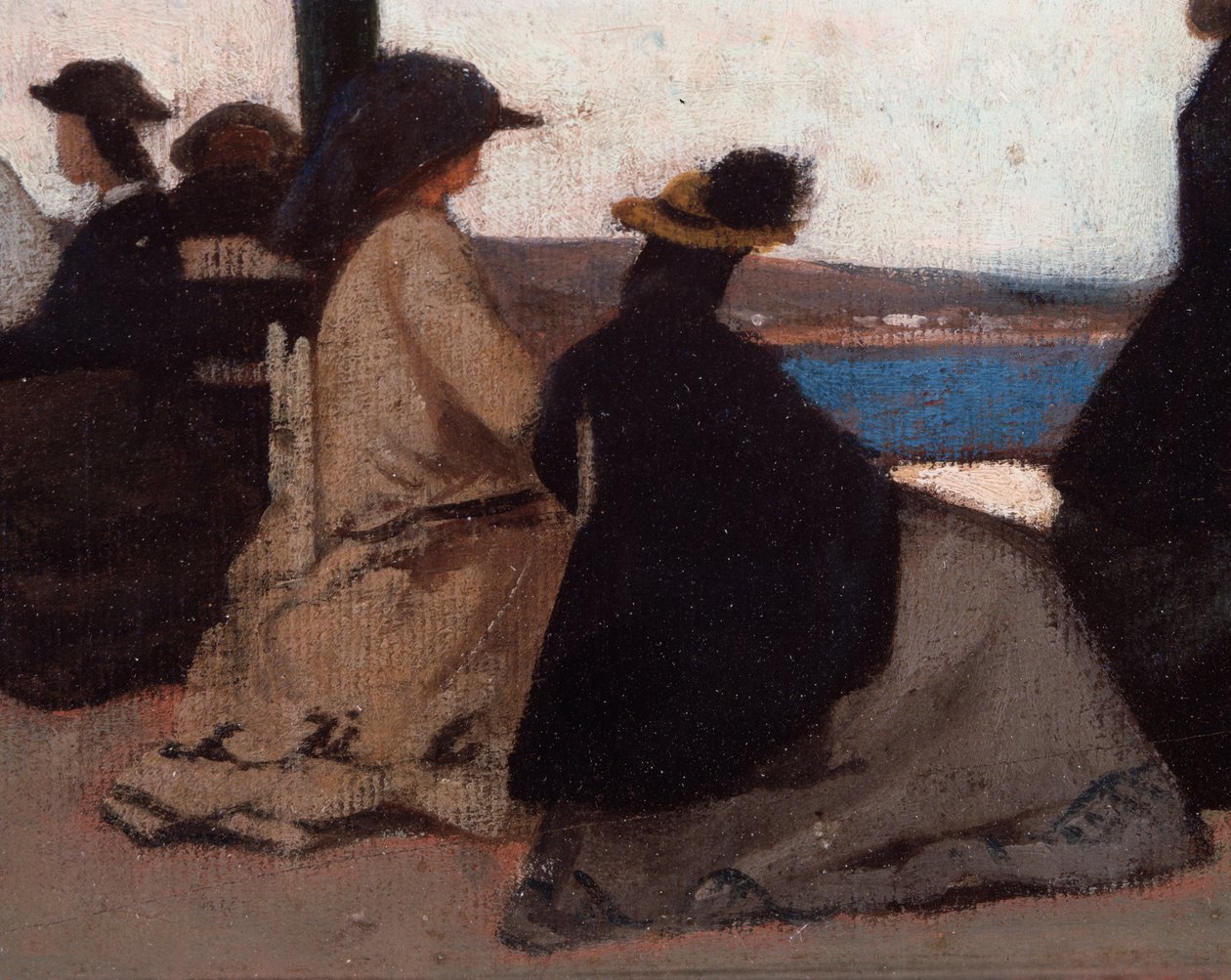 La rotunda de Palmieri (detail) door Giovanni Fattori
