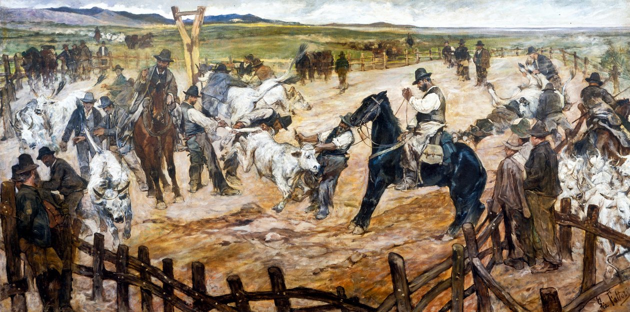 Mena in Maremma, c.1890-91 door Giovanni Fattori
