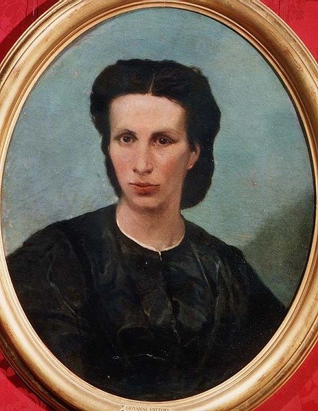 Portret van Mevrouw Biliotto door Giovanni Fattori