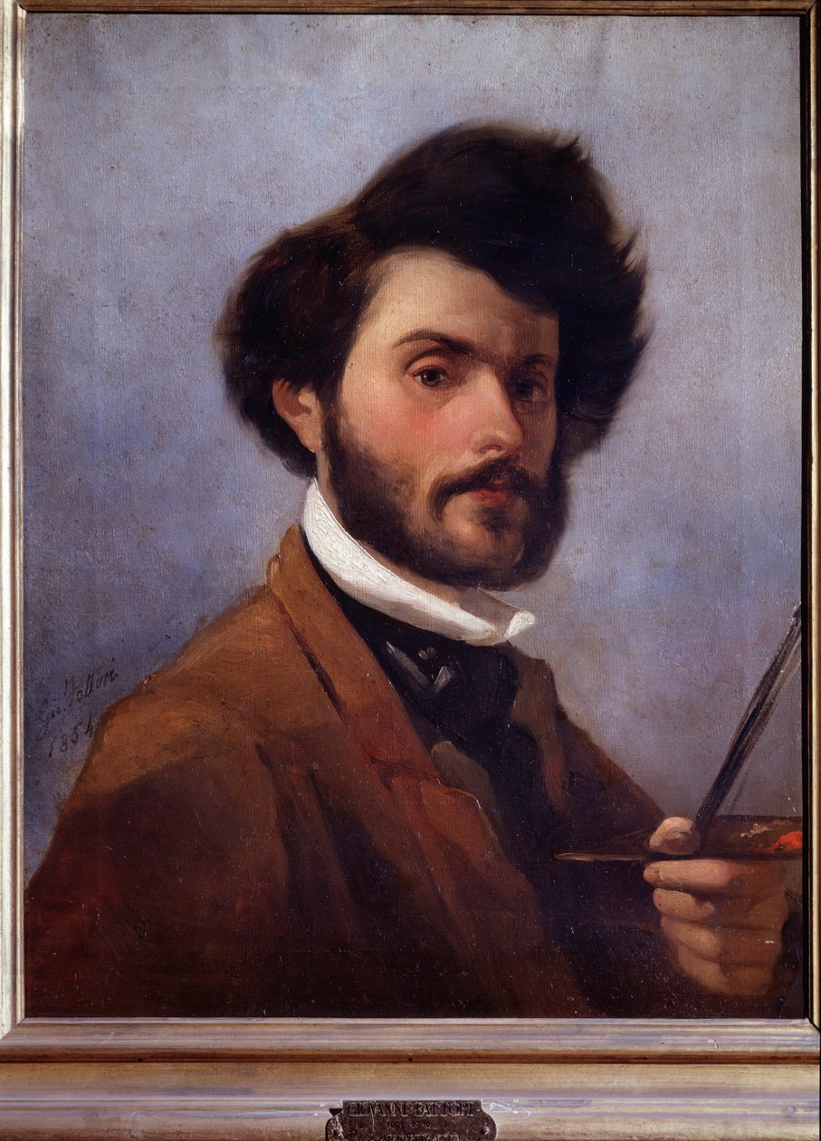 Zelfportret op 29-jarige leeftijd door Giovanni Fattori