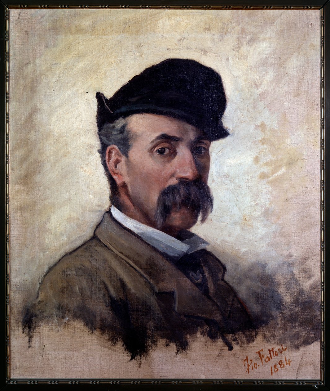 Zelfportret op 59-jarige leeftijd door Giovanni Fattori