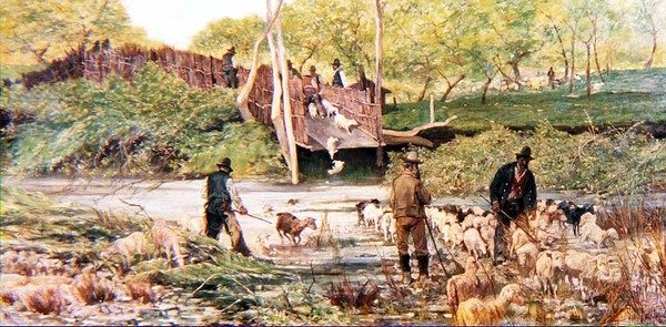 De schapensprong door Giovanni Fattori