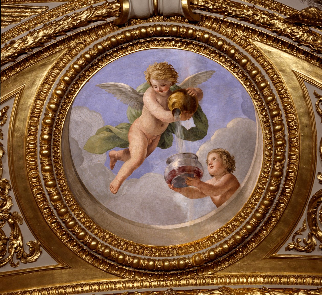 Liefde van onthouding door Giovanni Francesco Romanelli