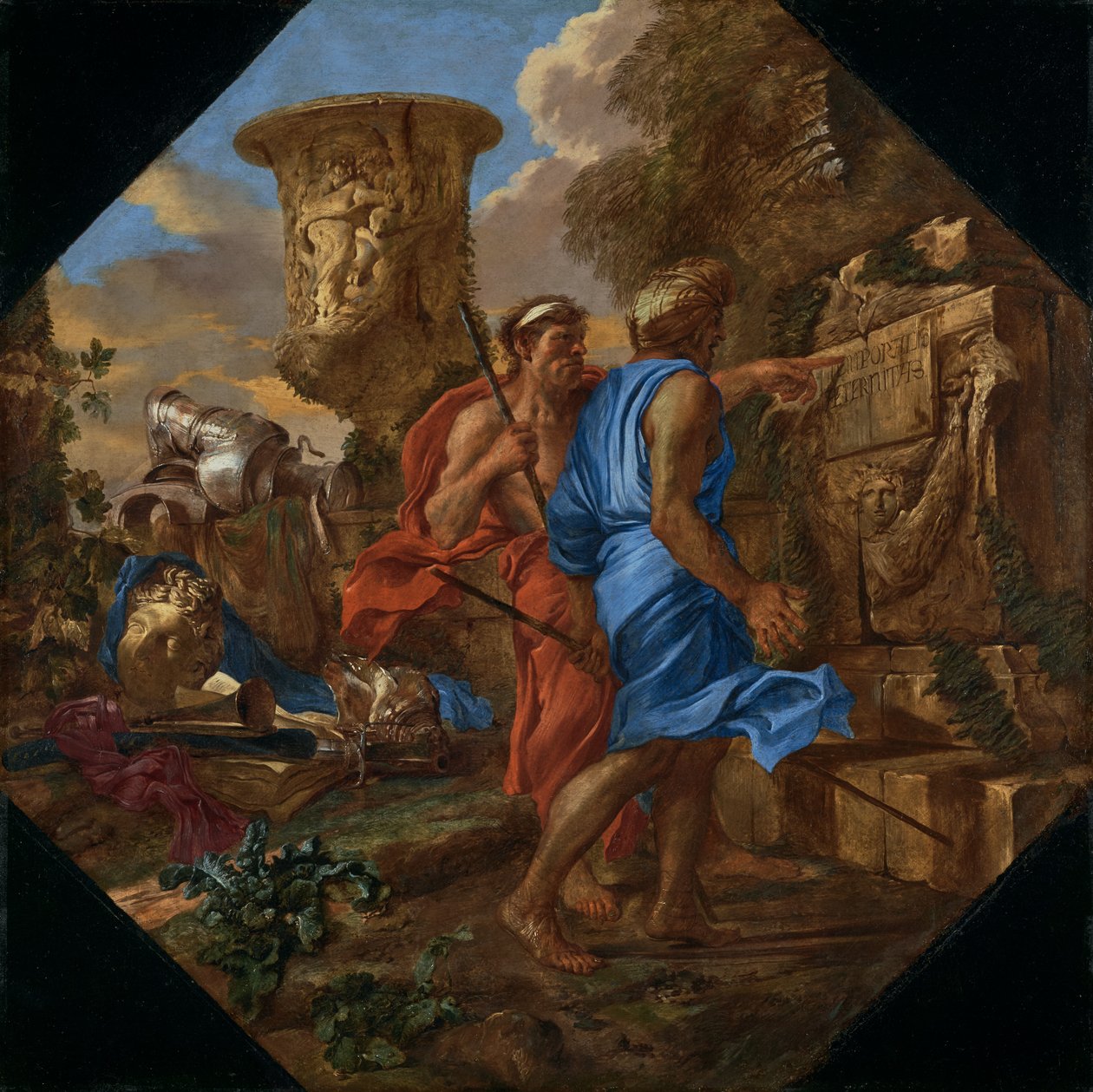 Arcadische herders, ca.1655 (Olieverf op doek) door Giovanni Francesco Castiglione