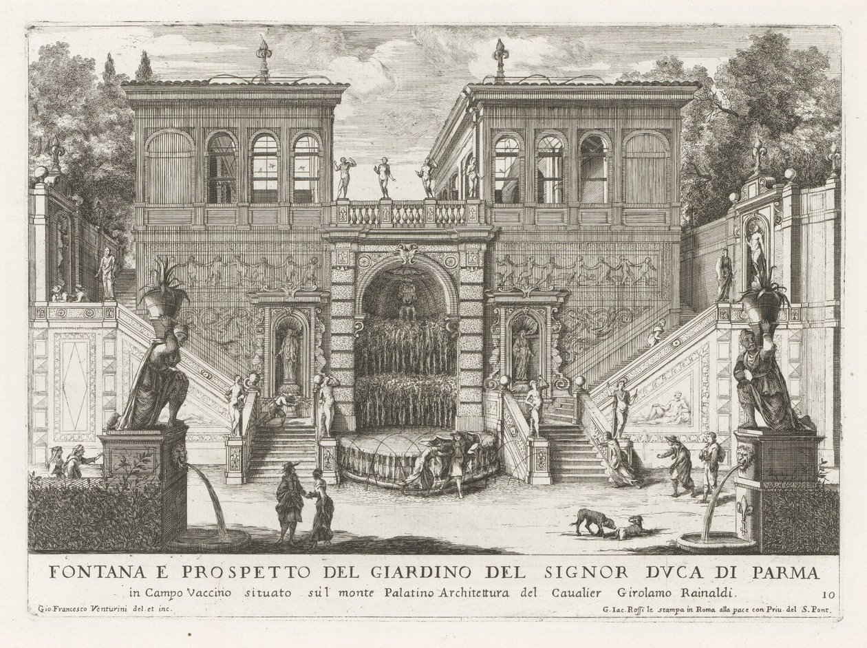 Farnesische Tuinen te Rome door Giovanni Francesco Venturini