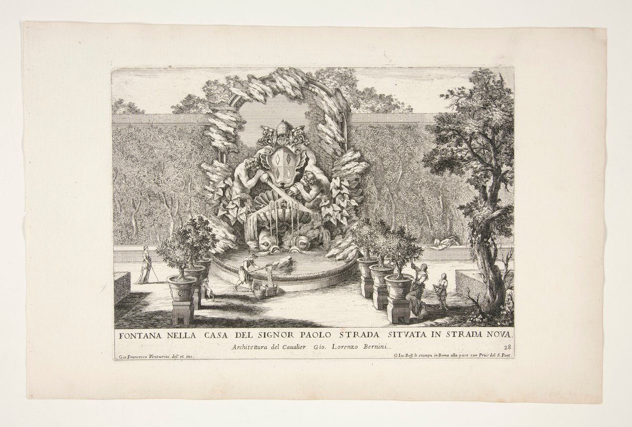 Le Fontane Ne Palazzi e ne Giardini di Roma, Parte Terza door Giovanni Francesco Venturini