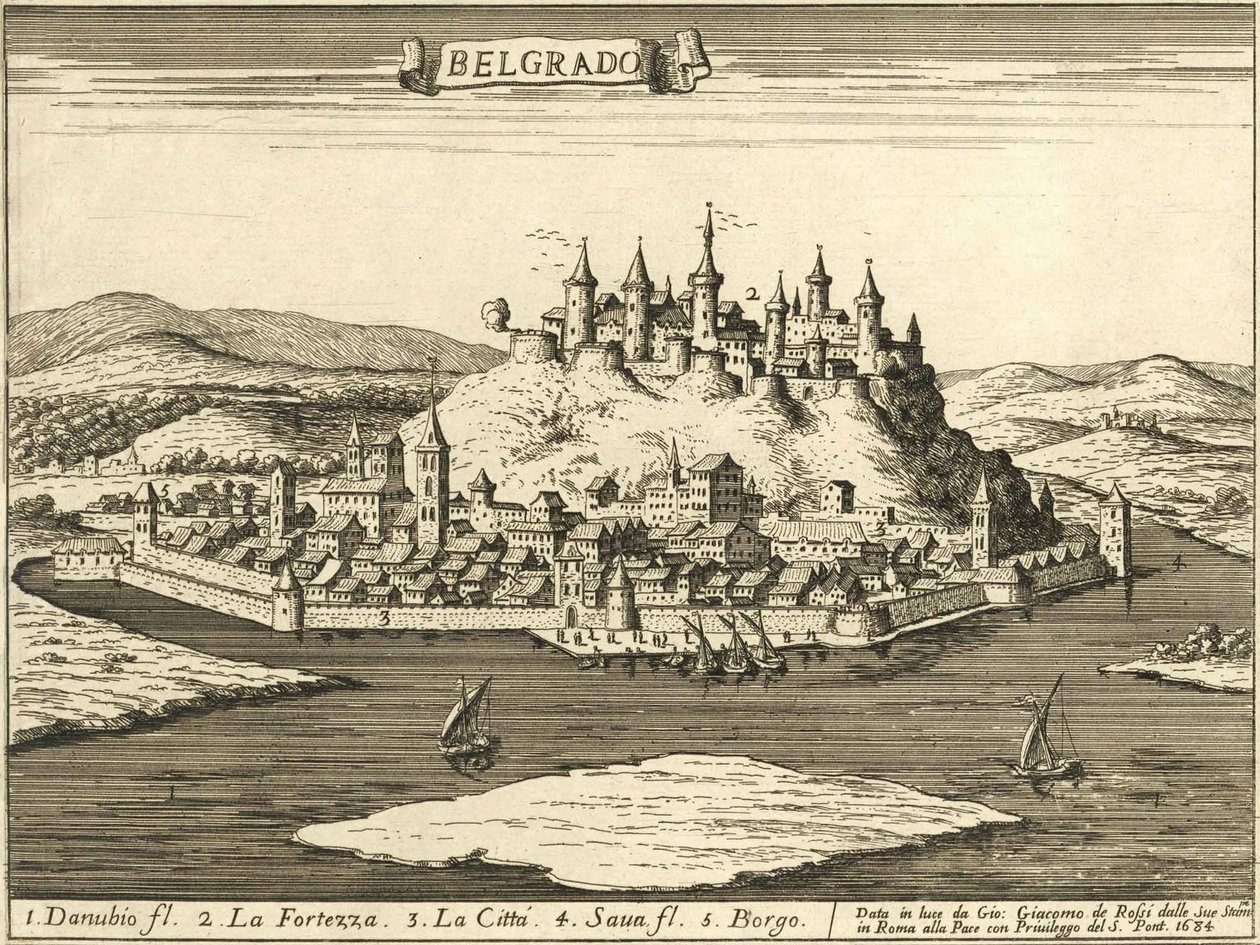 Kasteel van Belgrado (Giovanni Giacomo De Rossi, 1683) door Giovanni Giacomo De Rossi