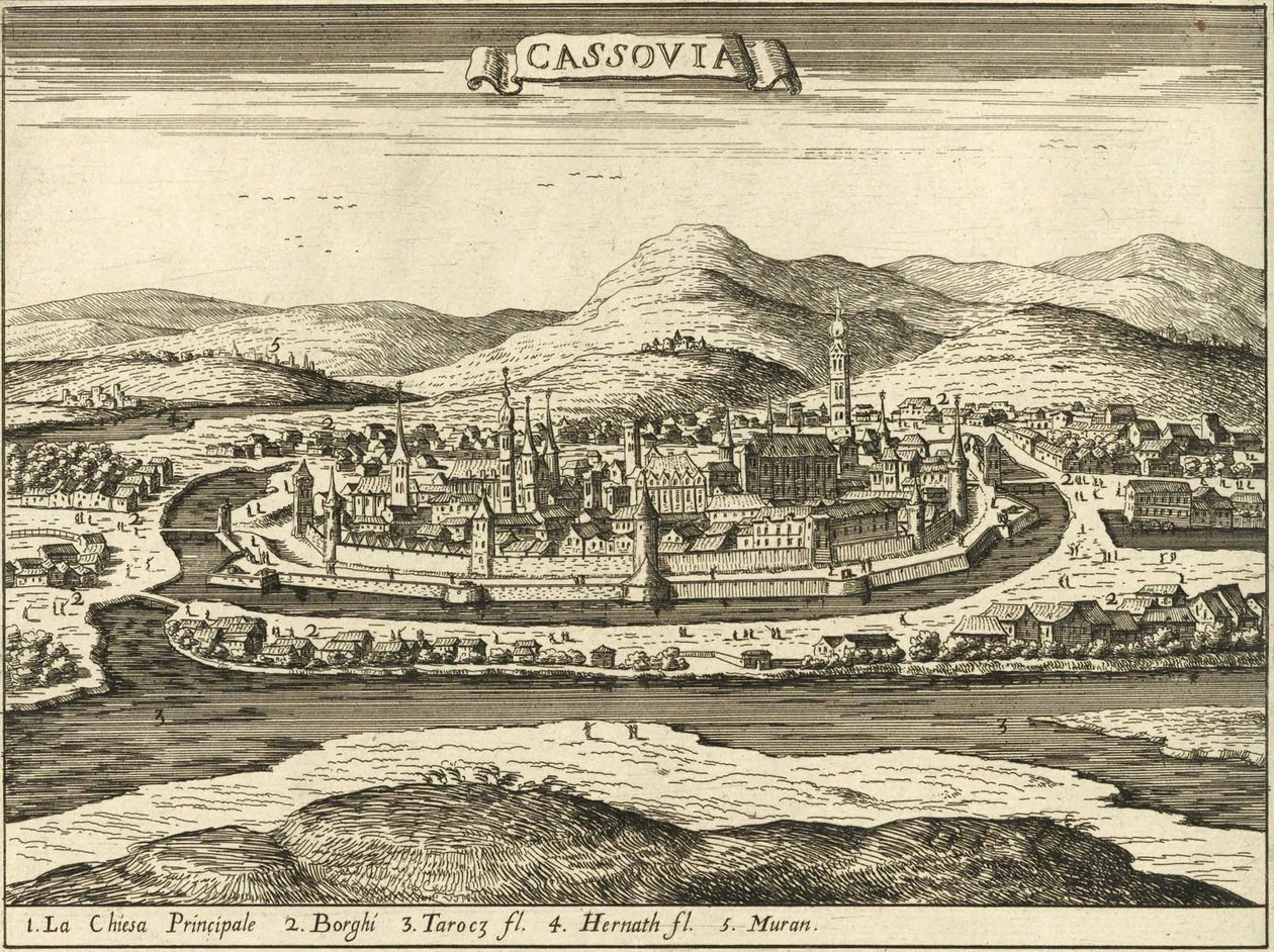 Kasteel van Košice (Giovanni Giacomo De Rossi, 1683) door Giovanni Giacomo De Rossi