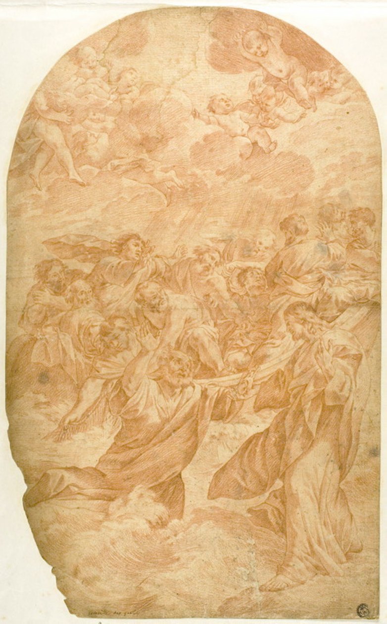 Christus Roept Sint Petrus om op het Water te Lopen door Giovanni Lanfranco