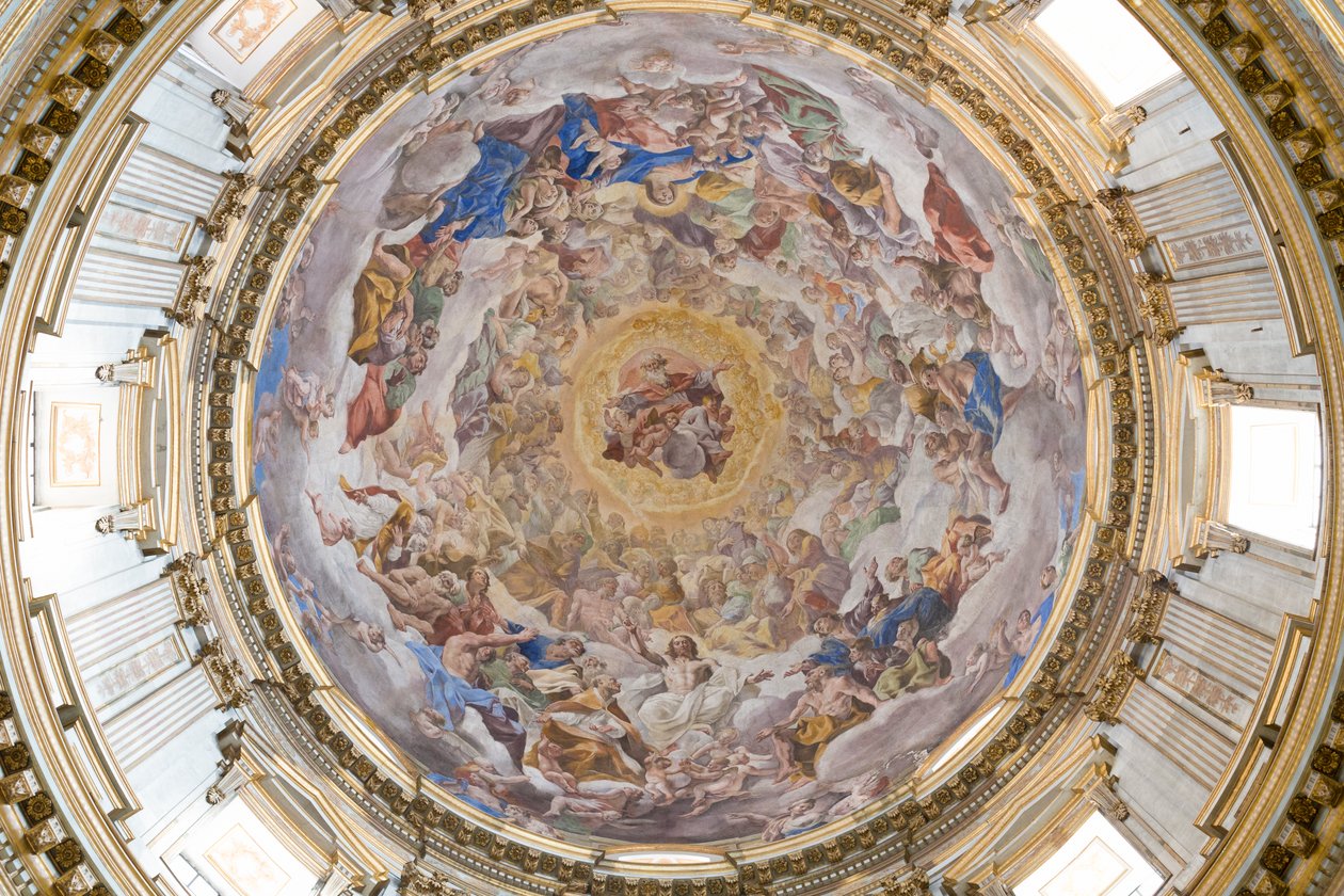 Koepel van de kathedraal van Napels, Napels, Italië door Giovanni Lanfranco