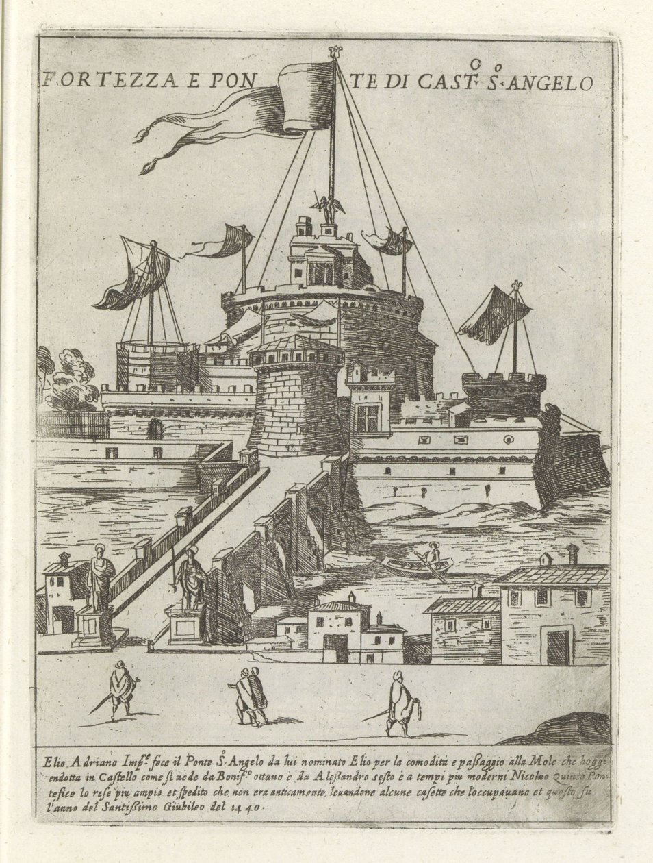 Engelenburcht en de Engelenbrug door Giovanni Maggi