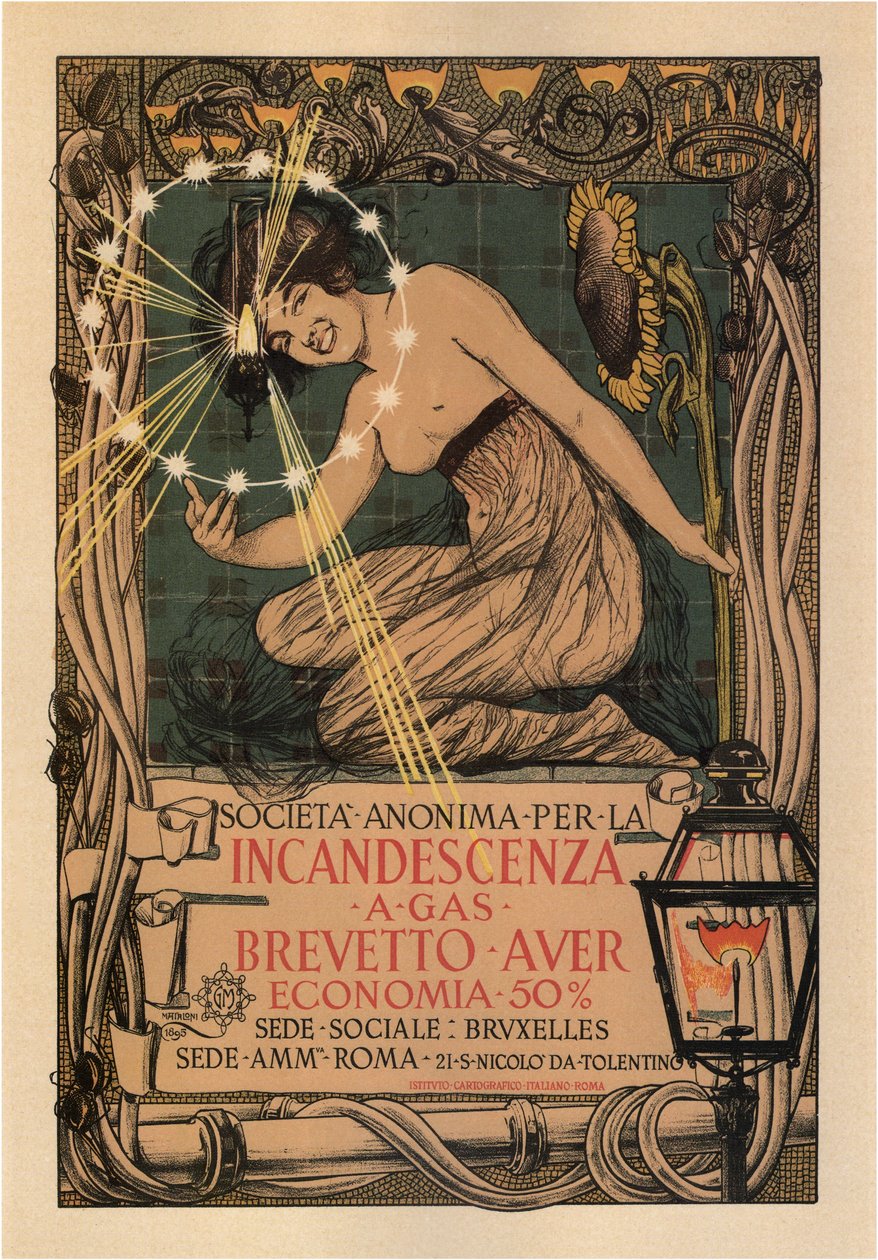 Incandescenza bedrijf, 1895 door Giovanni Mataloni