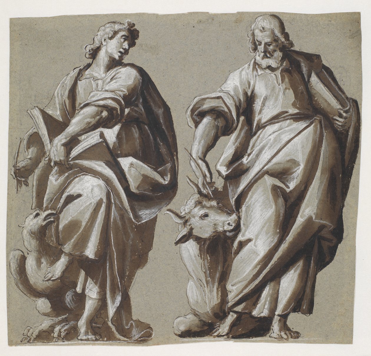 De evangelisten Johannes en Lucas door Giovanni Mauro della Rovere