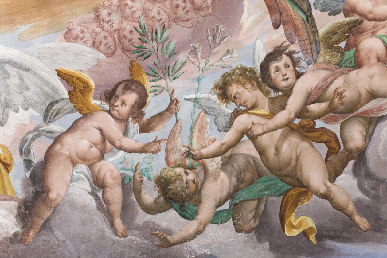 Putti (detail) door Giovanni Mauro della Rovere