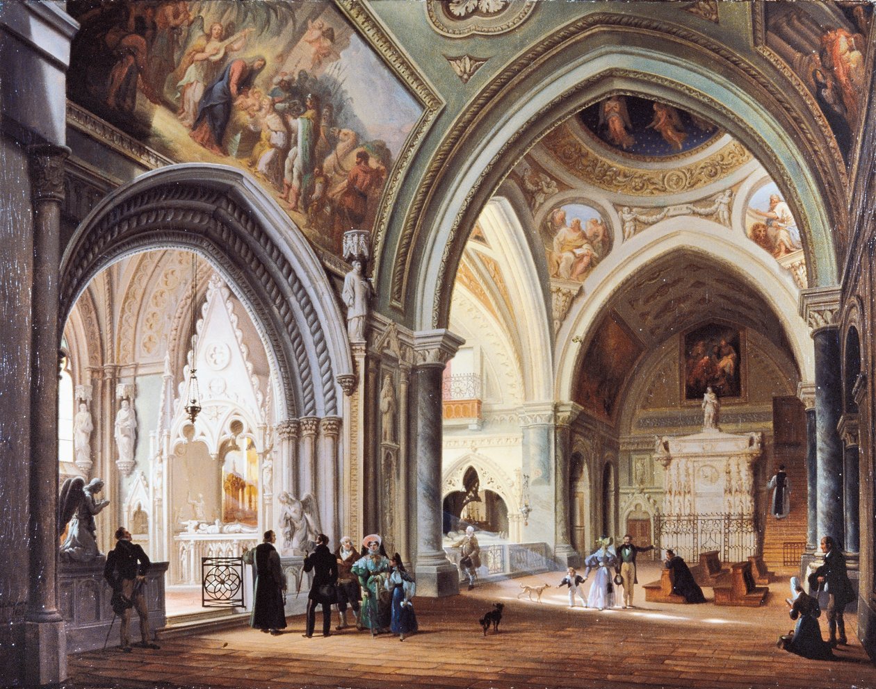 Binnen het Klooster in Altacomba door Giovanni Migliara