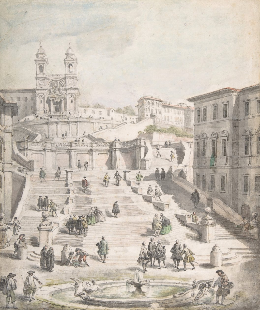 Scalinata della Trinità dei Monti door Giovanni Paolo Panini
