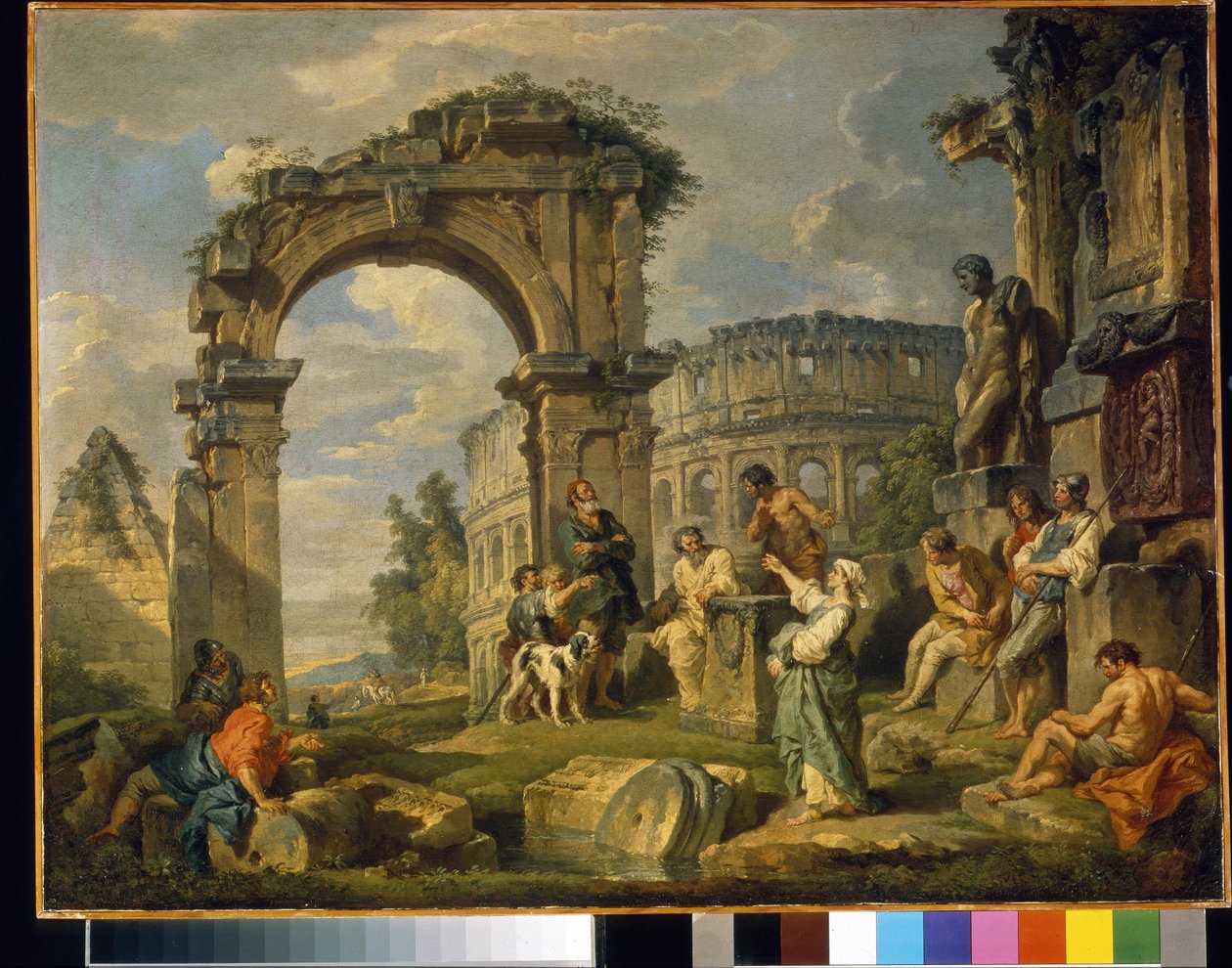 De Sibylle van Cumae voorspelt de geboorte van Christus door Giovanni Paolo Pannini