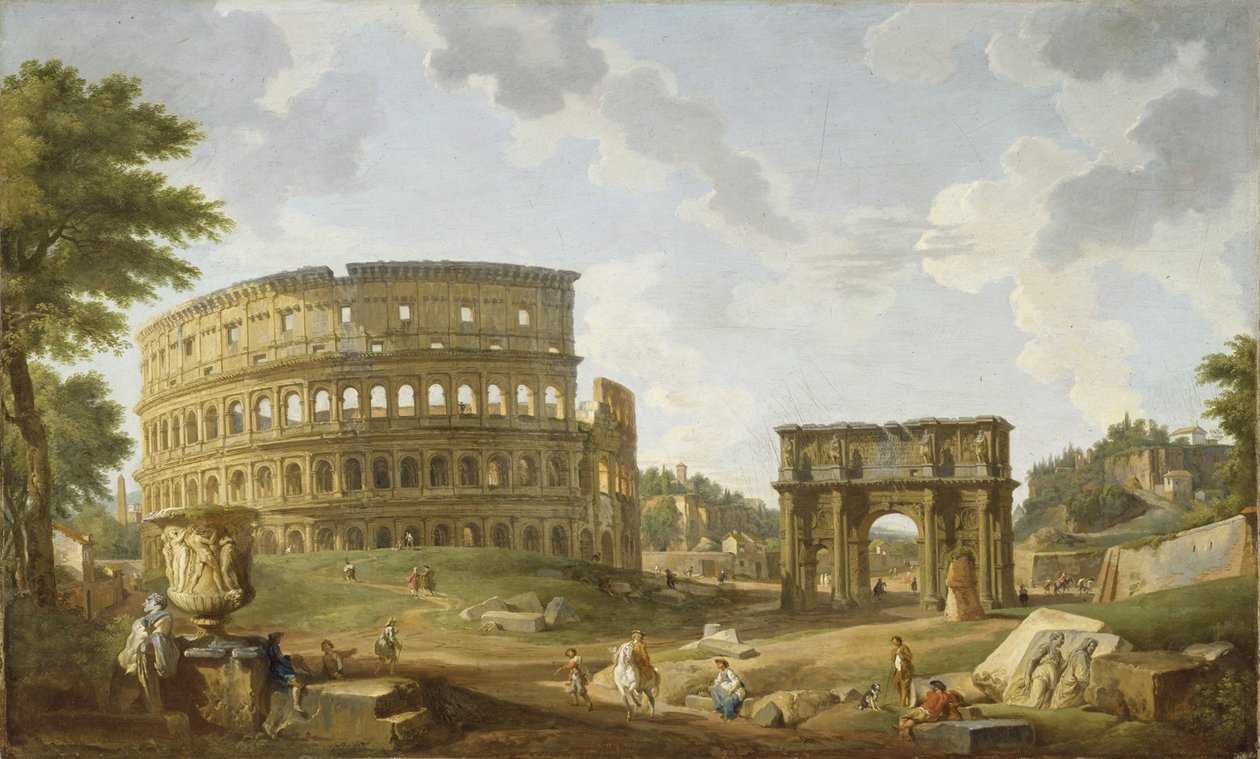 Uitzicht op het Colosseum, 1747 door Giovanni Paolo Pannini