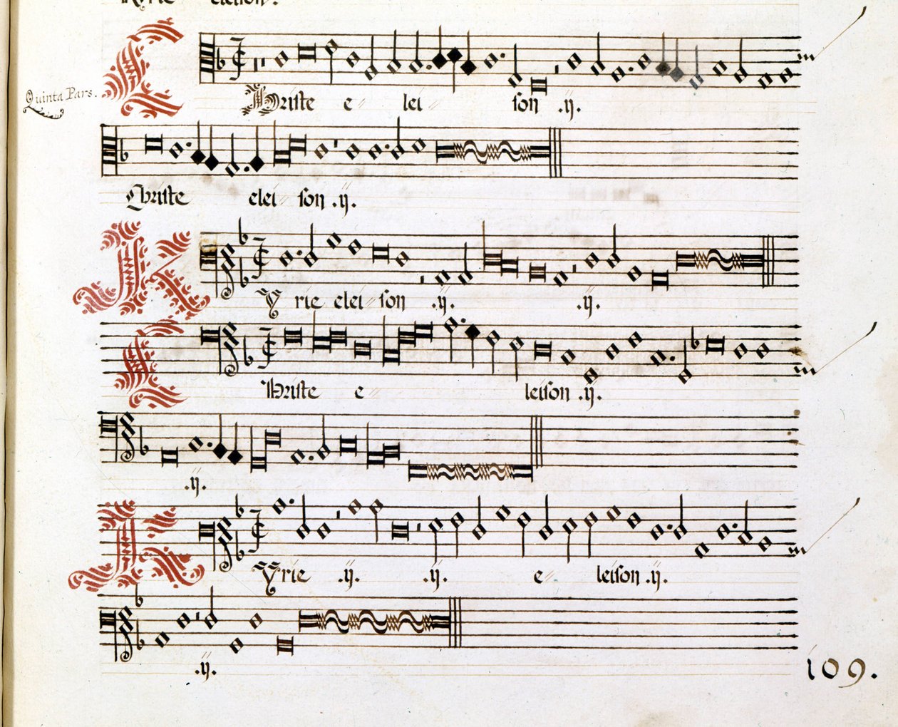 Kyrie manuscript van de 
