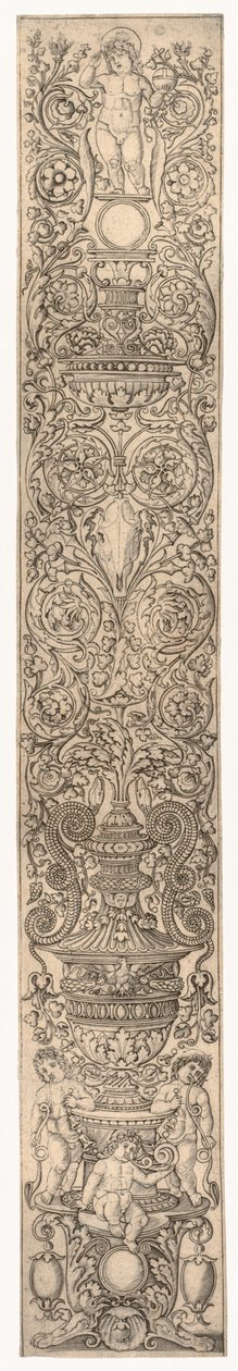 Drie kinderen die hoorns blazen, ca. 1505-1512 door Giovanni Pietro da Birago