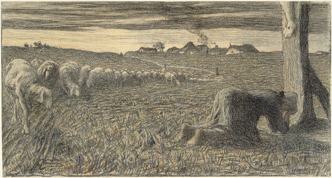 Het gebed bij het kruis door Giovanni Segantini